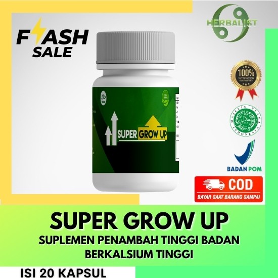 suplemen peninggi badan super grow up / obat tinggi anak usia 21 bpom ampuh terbaik