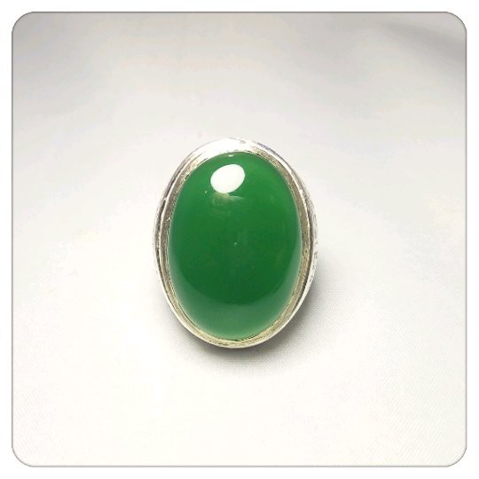 CINCIN GREEN CHALCEDONY IJO BOTOL BAGAIKAN BACAN GULAU 