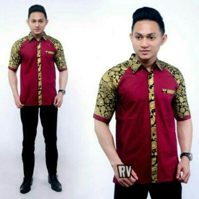 Size M L Xl Xxl Xxxl Bswart Batik Hrb026 Kenongo Hem Pendek Padi