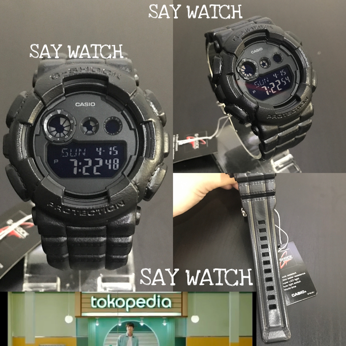 Jam Tangan Pria Casio G-Shock GD-120 BT Full Black Out Original B*M