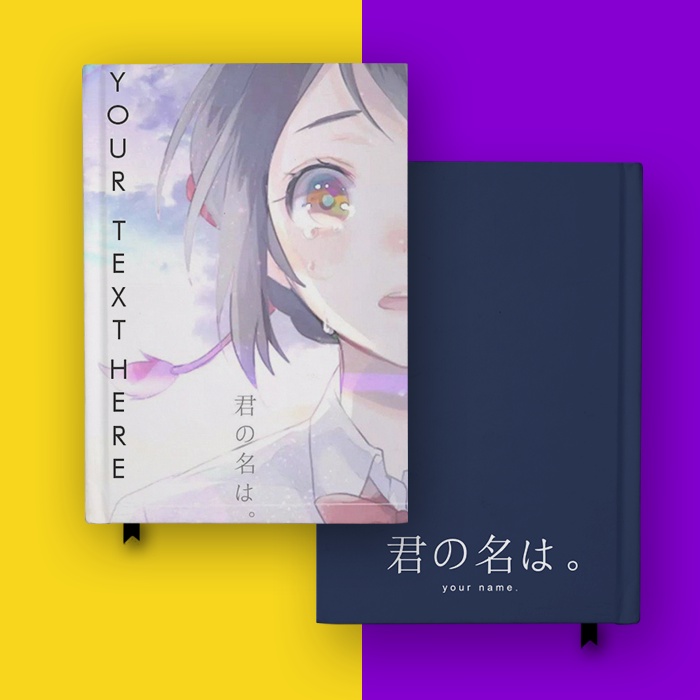 

Notebook Mitsuha Half Face Kimi No Nawa Your Name Anime Cosplay Buku Tulis Hardcover Jurnal Custom