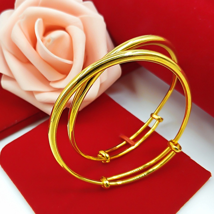 Gelang Emas Asli Kadar 375% Bangle  Wanita Hadiah Terbaik 713G3#