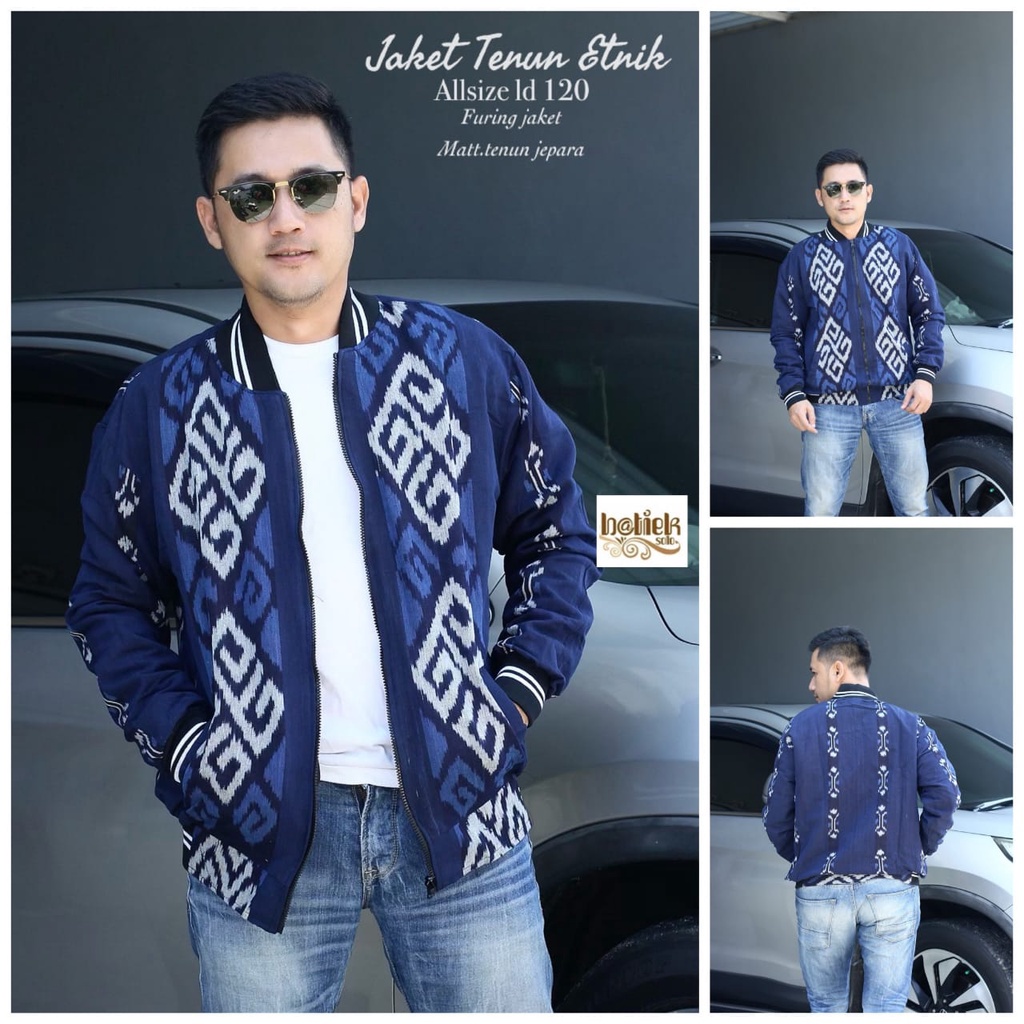 Jaket tenun furing ori tenun troso