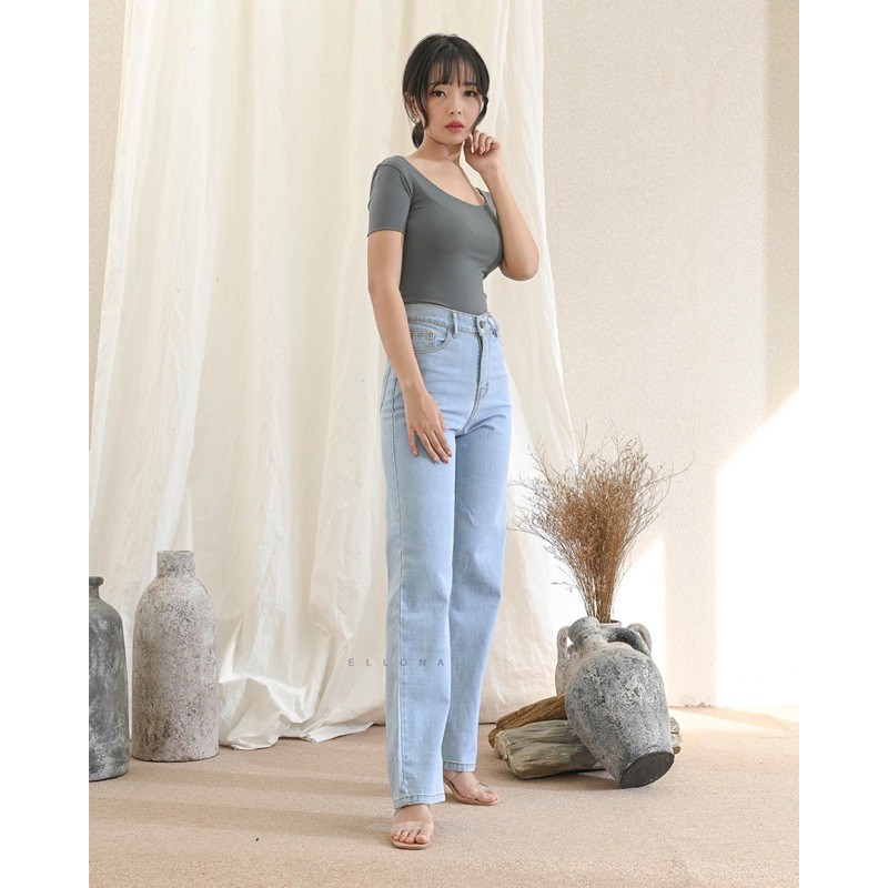 OSSO JEANS - Fiona Kulot Jeans Biru Muda