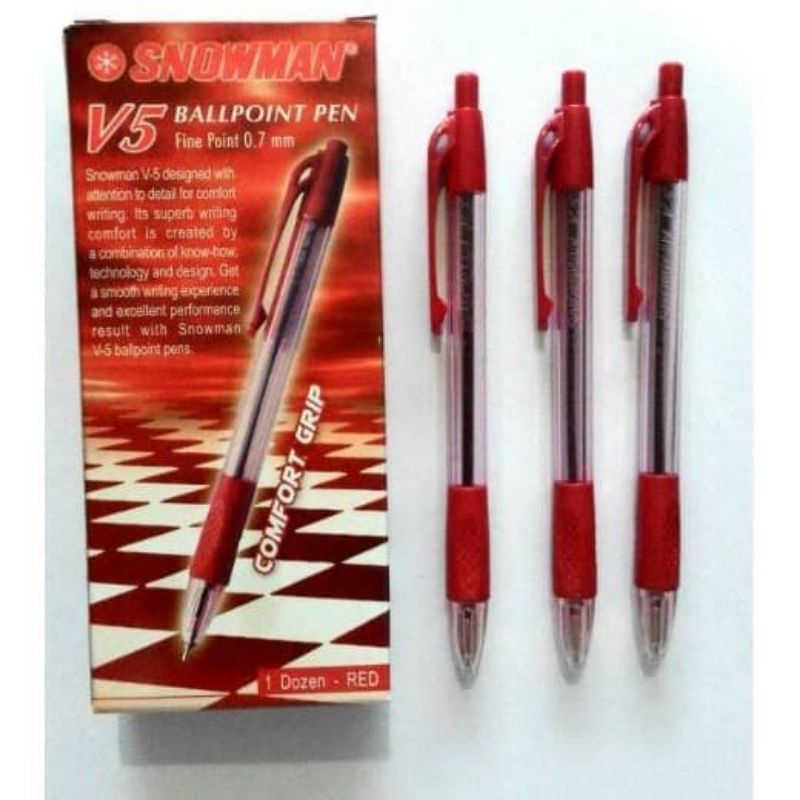 PEN / PULPEN SNOWMAN V5 0,7mm 1 LUSIN/ 12PCS