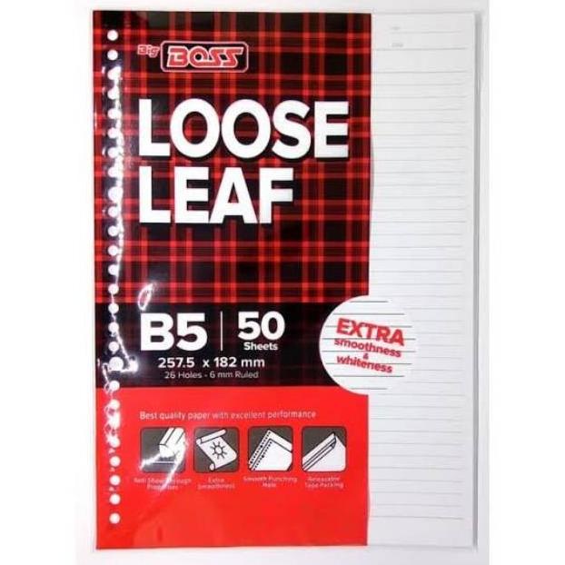 

Kertas isi binder/ Loose leaf B5 100lembar ring 26
