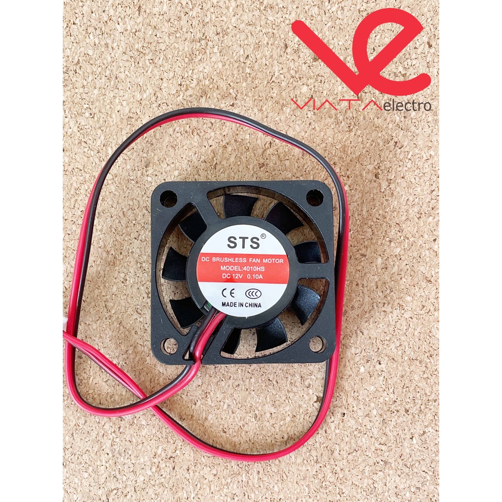 FAN DC 12V 4cm BRUSHLESS FAN KIPAS DC 4x4cm TEBAL COOLING EXHAUST 4cm KIPAS PENDINGIN 40mm 4 x 4cm 0.10A