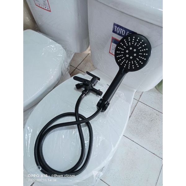 ILHAM CLOSET KRAN SHOWER MANDI HITAM SEAT KRAN KAMAR MANDI
