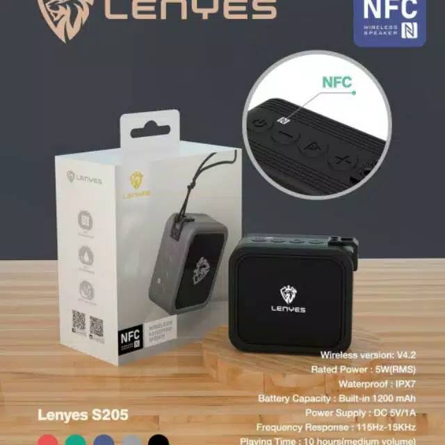 LENYES ORIGINAL S205 Speaker Lenyes Bluetooth Wireless s-205 Waterproof Anti air