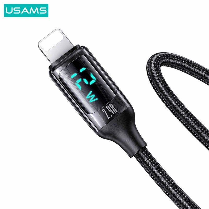 USAMS U78 Kabel Data Lightning Digital Display 2.4A 1.2M