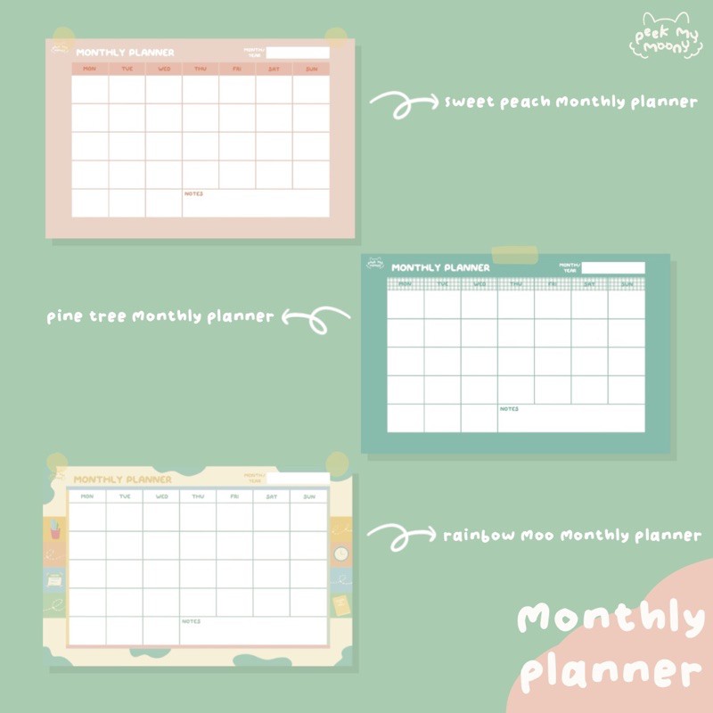 

peekmymoony - Monthly Planner