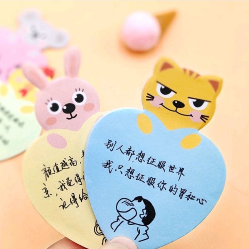 Sticky Notes Memo Model Animal Love