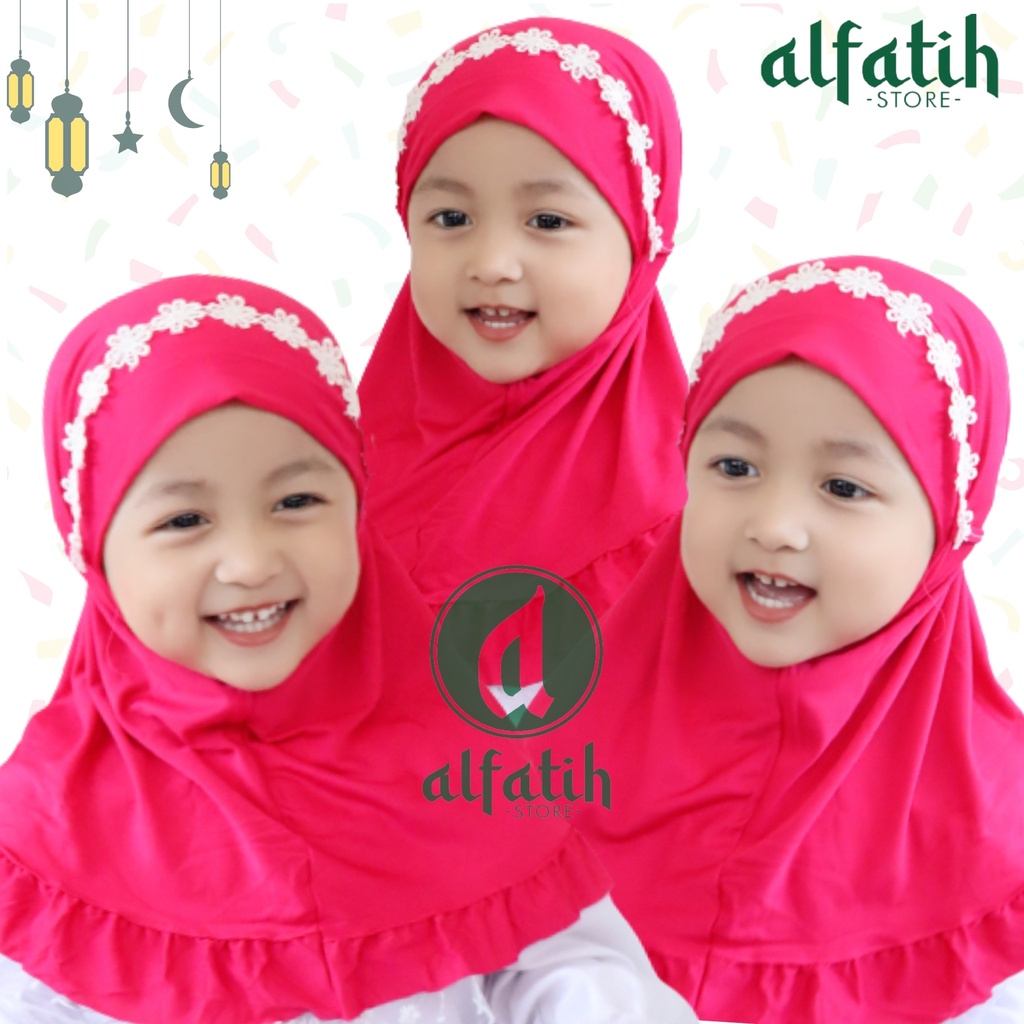 ALFATIH STORE / JILBABA ANAK SYIRIA BUNGA MELATI REMPEL POLOS / JILBAB ANAK MURAH / JILBAB INSYAN HIJAB BAYI COD / KERUDUNG ANAK HIJAB ANAK BAYI PEREMPUAN / HIJAB ANAK / JILBAB ANAK BAYI USIA 2 TAHUN BAHAN JERSEY PREMIUM NYAMAN DI PAKAI