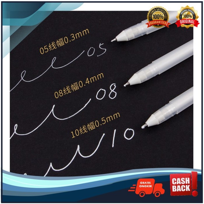 

Pendrawing- Pulpen Gel Putih Sakura Gelly Roll White Pen Drawing Jakarta Utara - Fine 5 - 0.3 Mm