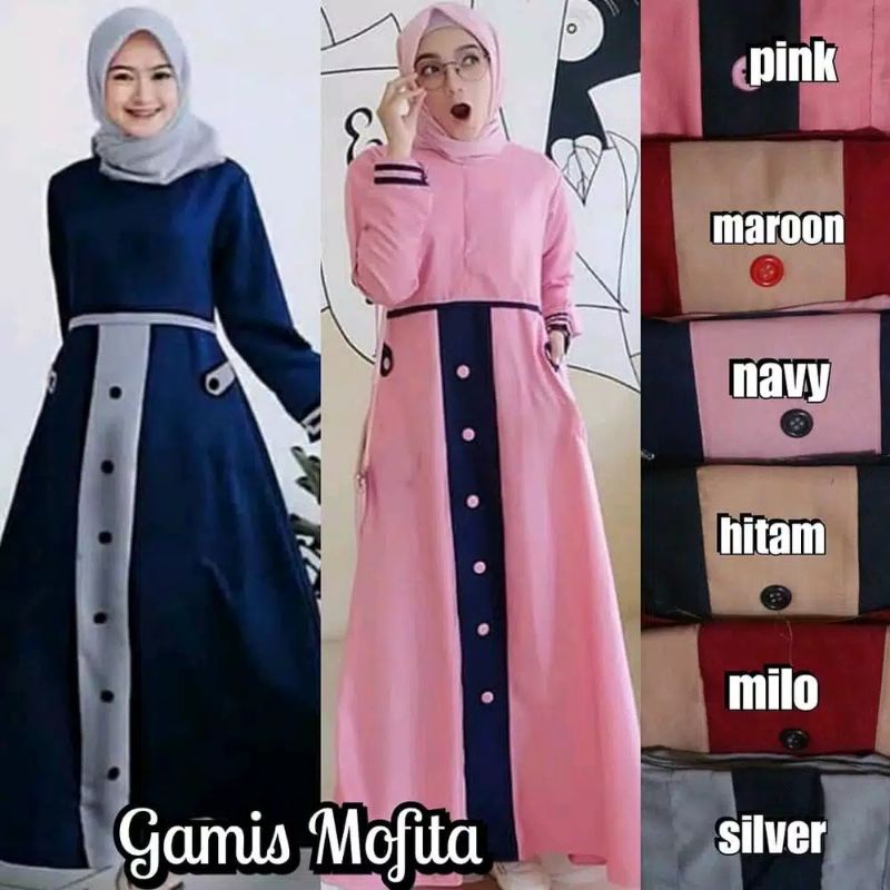 gamis baloteli murah/Dress gamis baloteli polos