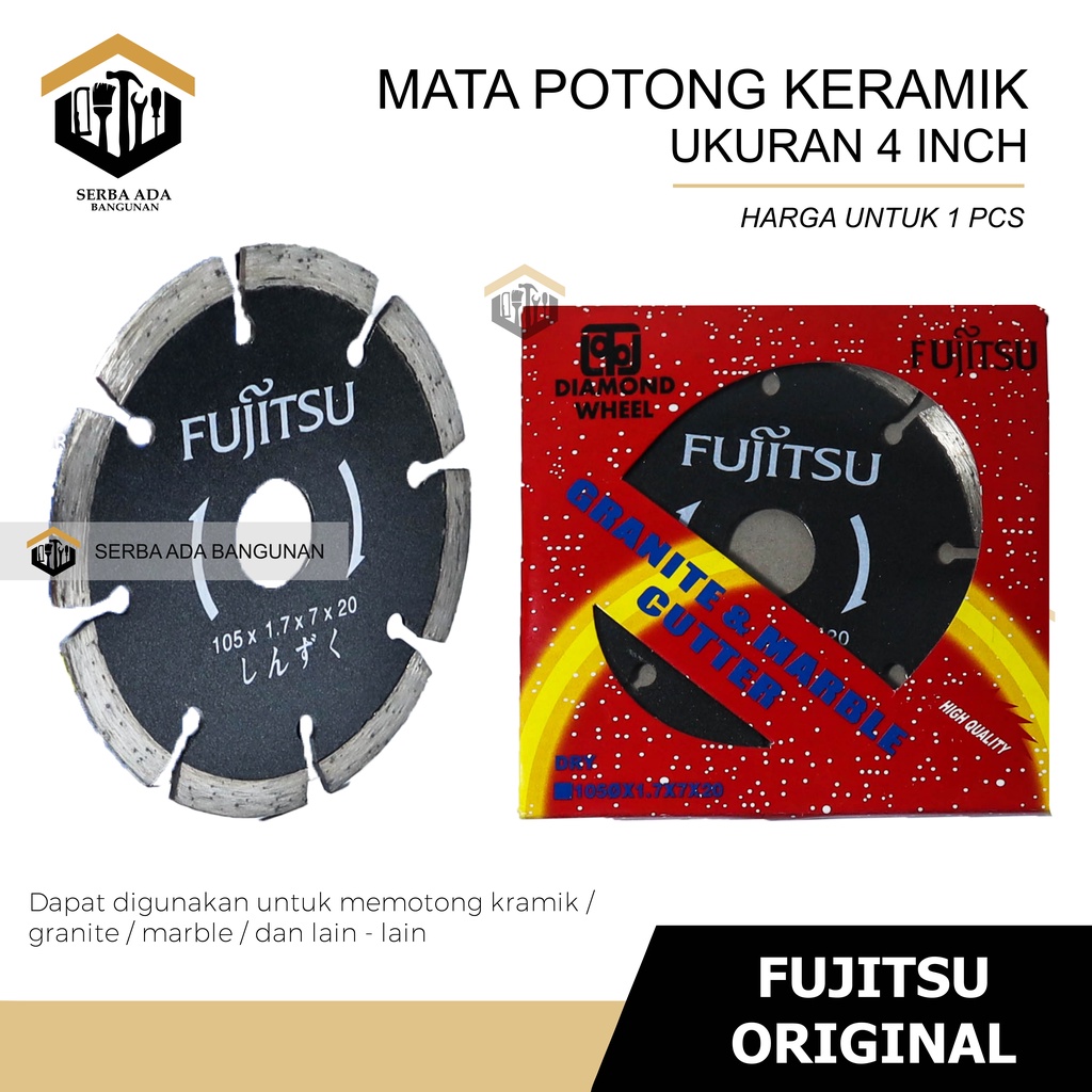 MATA POTONG KERAMIK GRANITE GRANIT BETON FUJITSU 4&quot; DRY