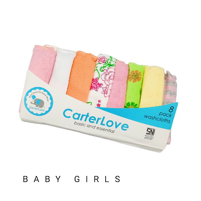 Saputangan Bayi Handuk Washcloths Baby CarterLove Isi 8 pcs