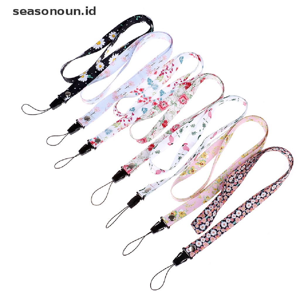 (seasonoun) Tali Lanyard Gantung Leher Holder Kunci / Kartu ID / Handphone Untuk Gym