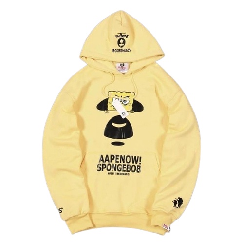 Jaket Hoodie APE X SPONGEBOB – Yellow Edition Trendy Casual  Unisex Good Brand Quality Stylish