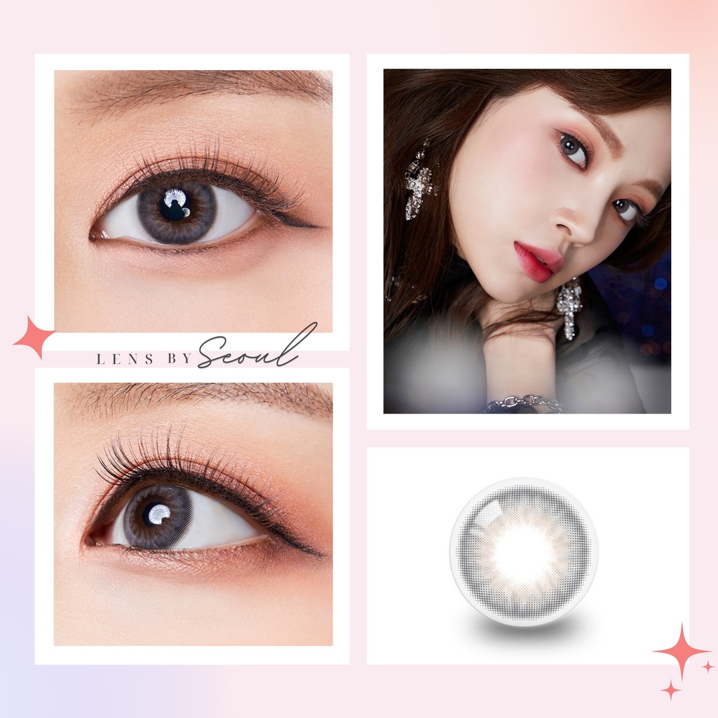 LENSBYSEOUL Olola Dazzling 1 Day / 1x Pakai - Ice Gray (1 Pasang) Korean Natural Contact Soft Lens