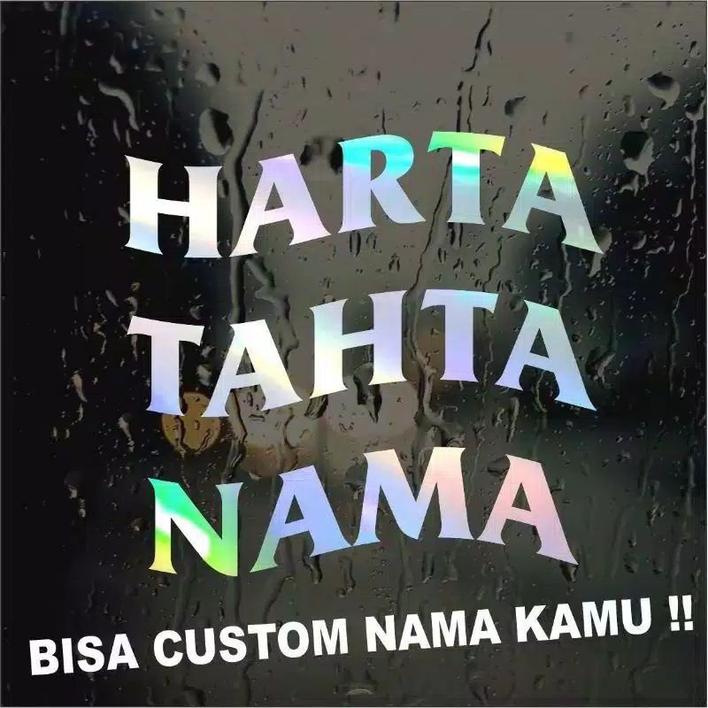 

Stiker Harta Tahta Nama hologram TERMURAH Sehari jadi