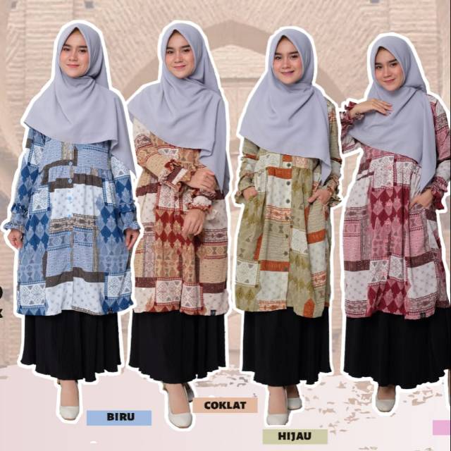 Tunik Maroko abstrak by Kaffa busana bandung