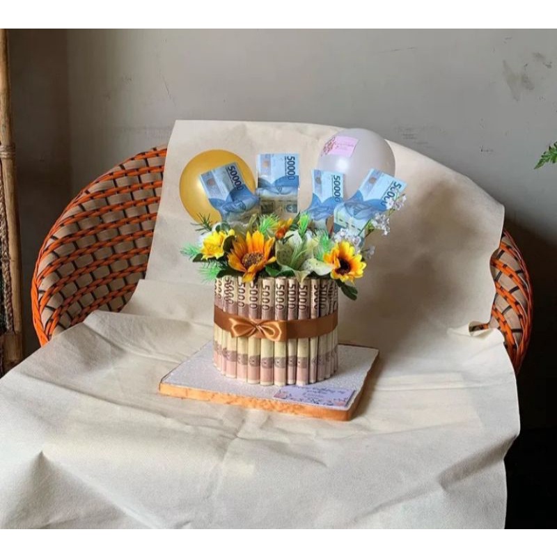 CUSTOM HADIAH ULANG TAHUN - MONEYCAKE - HADIAH ULANG TAHUN WISUDA ANNIVERSARY - CUSTOM KUE UANG