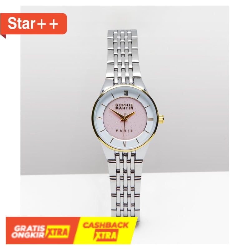 JAM TANGAN MURAH COUPLE PRIA WANITA UNISEX IMPORT / JAM TANGAN SOPHIE MARTIN MISSY SILVER