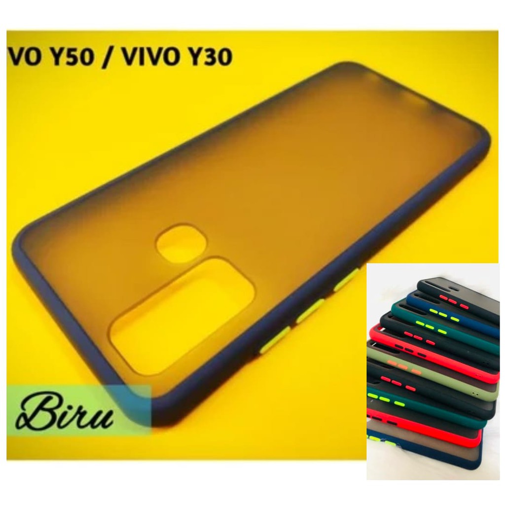 MY CHOICE Vivo Y30 Y50 6.53 Inchi Premium Hardcase Doff List Warna Matte