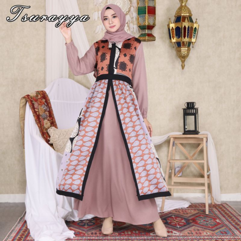 GAMIS FIZZI TSURAYYA //FIZZI ORI //MATT ITY CREPE//FASHION MUSLIM