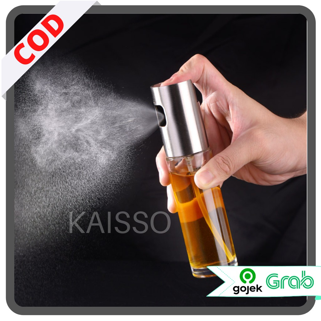 KAISSO - BOTOL SPRAY MINYAK STAINLESS STEEL / SEMPROTAN BOTOL MINYAK GORENG MASAK 100ML