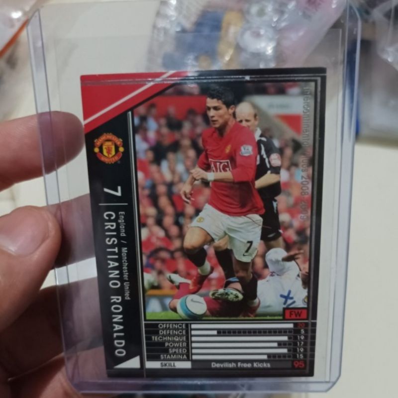 Cristiano Ronaldo CR7 - MU Manchester United Legend - Lot 2 Kartu Bola Panini WCCF