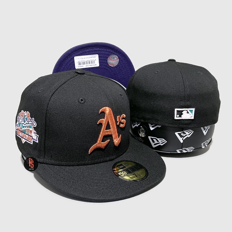 TOPI NEW ERA ORIGINAL 5950 WS 1989 OAKLAND ATHLETICS BLACK UV PURPLE