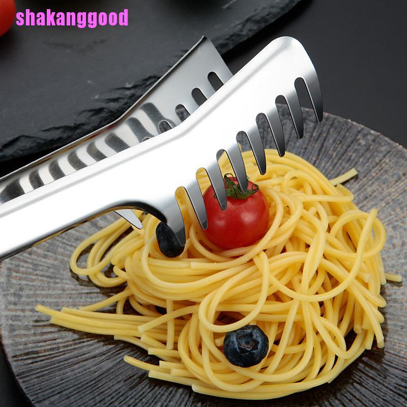 Penjepit Mie Bahan Stainless Steel Ukuran 9 Inch Untuk Peralatan Dapur