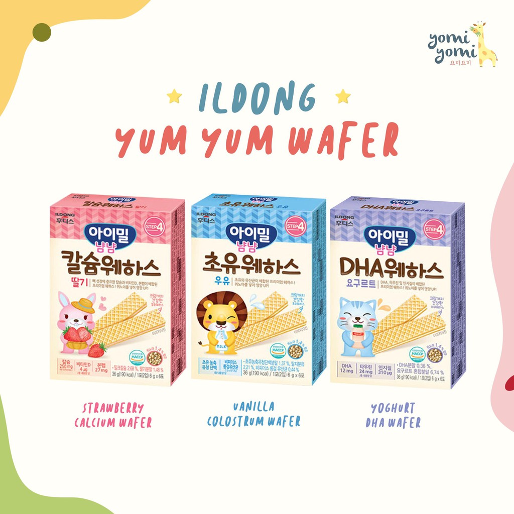 Ildong Yum Yum Wafer/ Korea Baby Food/ Baby Snack