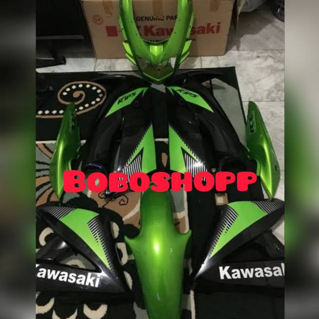 Full cover body fering fairing set hijau Ninja RR new 2015 original