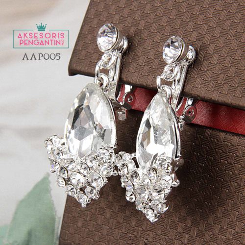 [PRODUK TERLARIS] AKSESORIS PENGANTIN ANTING ANTING WANITA HIASAN WEDDING AAP005