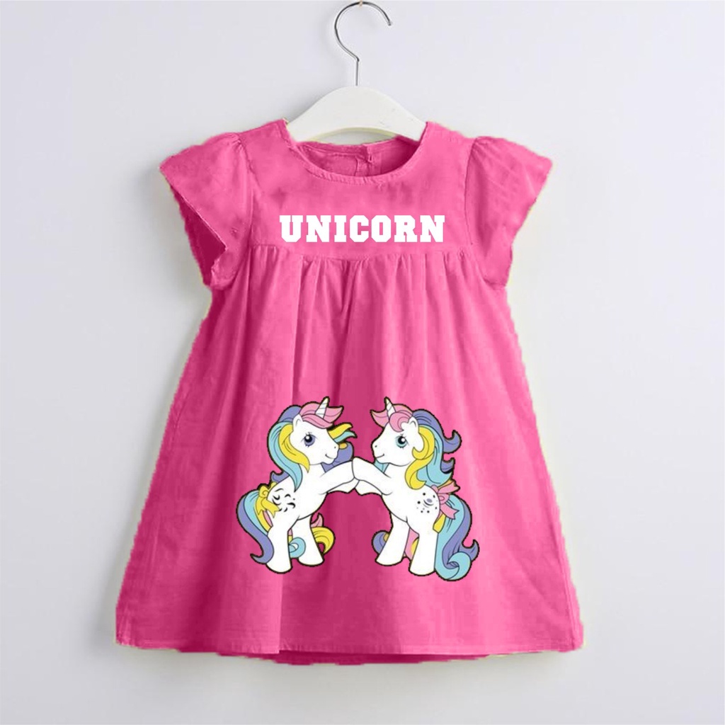 dress anak perempuan unicorn