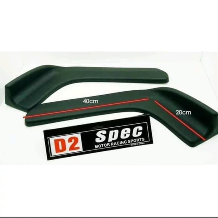 2Pc Sepasang Winglet Bumper Universal Wing Bumper Mobil Bodykit Lis Winglet Depan Mobil