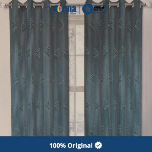 INFORMA - SET GORDEN- CURTAIN SET BLACKOUT 593 BLUE 140X250CM