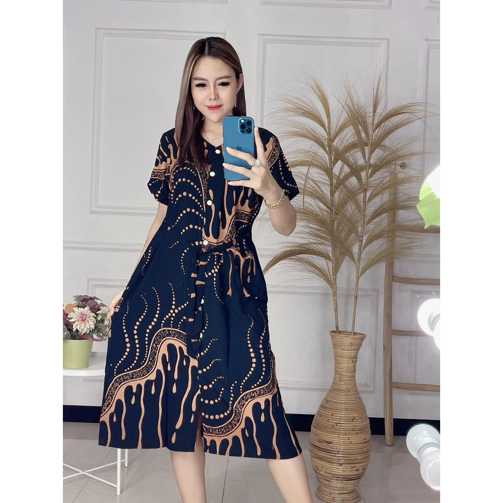 DASTER ANDIN IKATAN CINTA MOTIF/DASTER ANDIN MURAH/DASTER KANCING BUSUI FRIENDLY