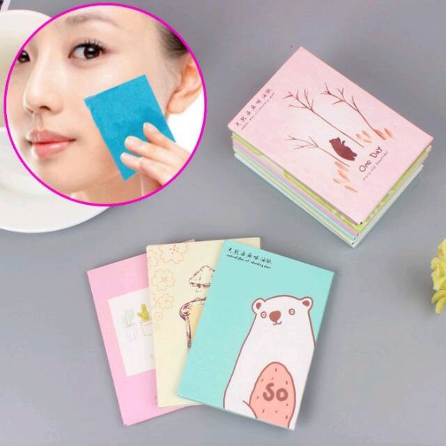OIL CONTROL PAPER Kertas Linen Penyerap Minyak Di Wajah Oil Control FILM Muka Alami Isi 50 Pcs