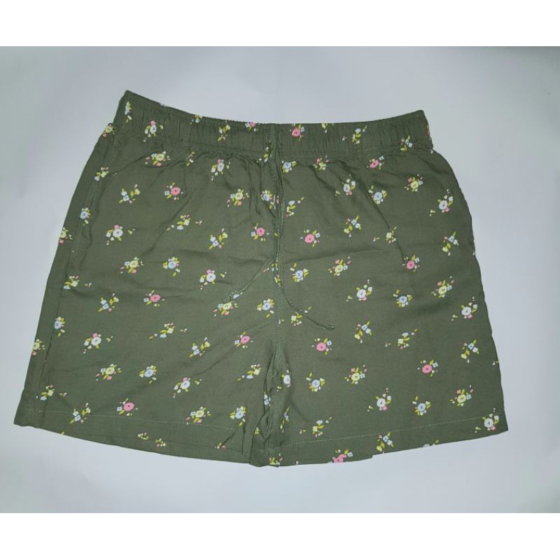 UN*QLO Relaco Short Pants-Green Flower