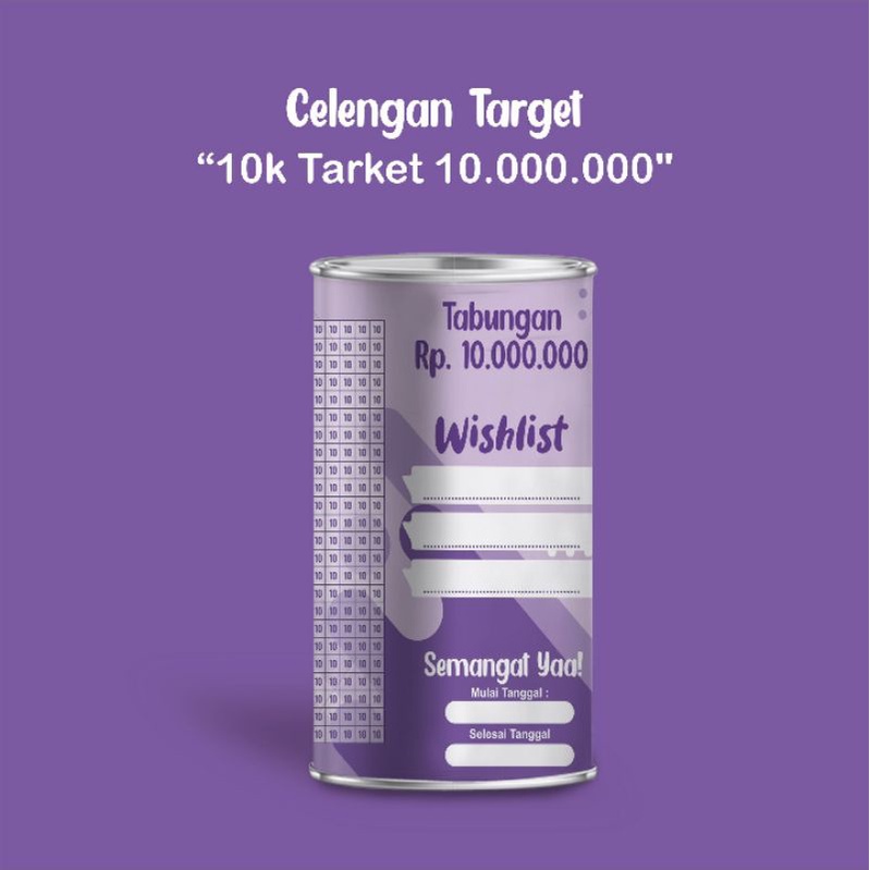 CELENGAN TARGET MURAH CELENGAN VIRAL CELENGAN TIKTOK TABUNGAN BUKA TUTUP MEDIUM 10 RIBU TARGET 10 JU