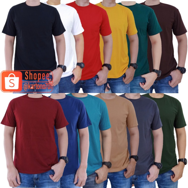 KAOS POLOS LENGAN PENDEK / COTTON COMBED 24S / KAOS UNISEX