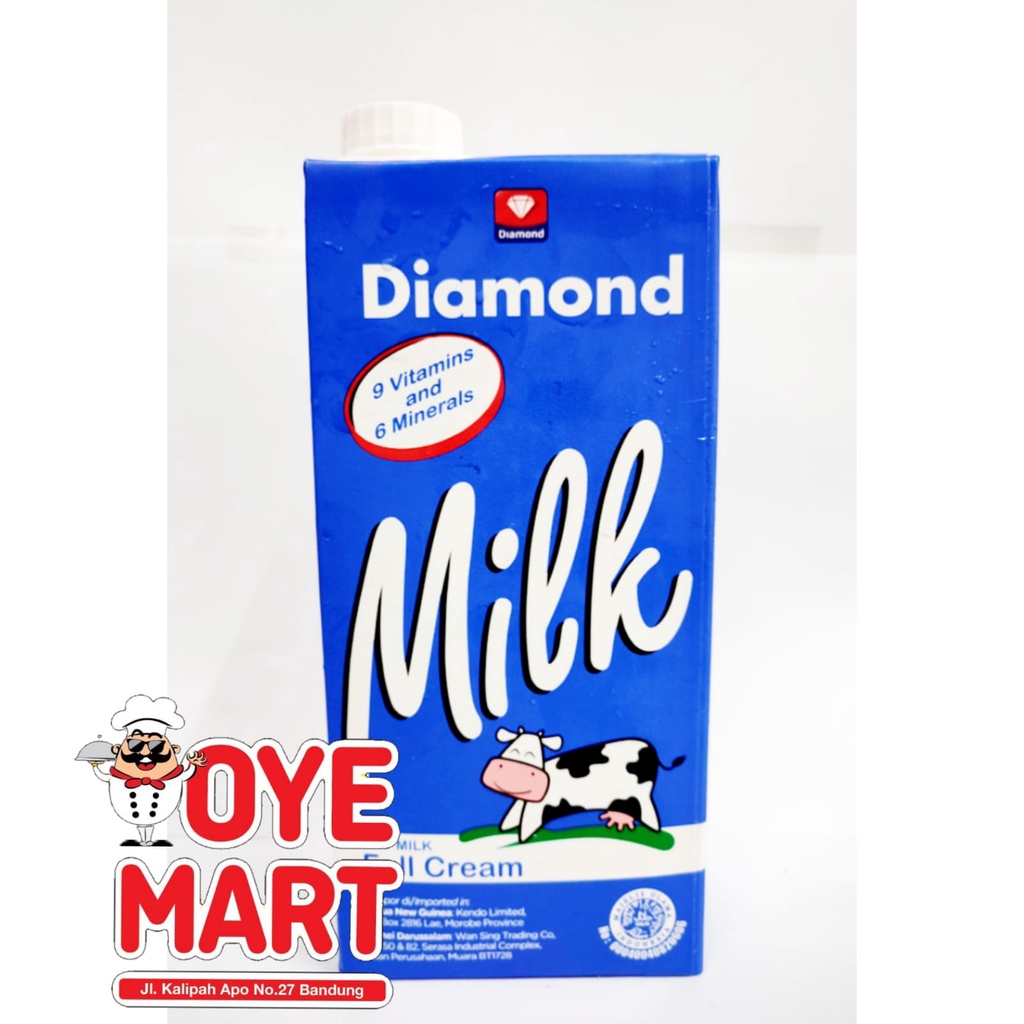 DIAMOND MILK UHT FULL CREAM 1LITER / SUSU UHT