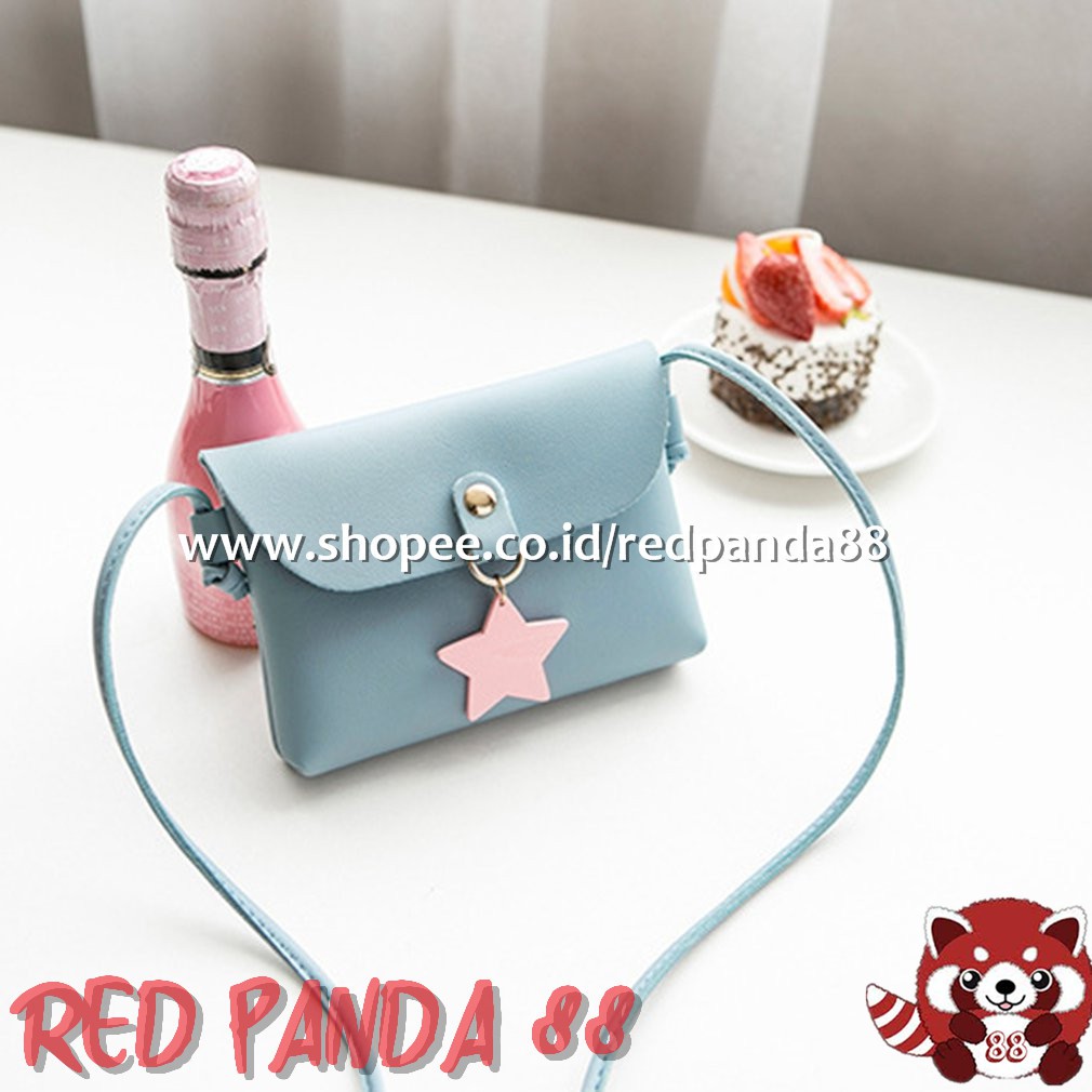 【READY BANDUNG】Tas wanita : tas selempang wanita warna biru muda