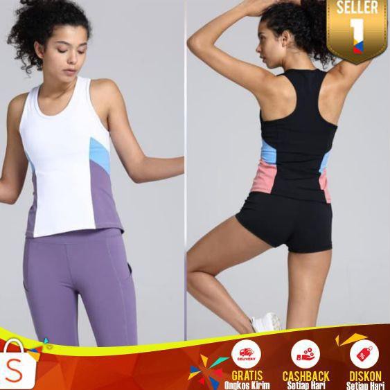 Dijual Murah  ±220( Tanktop Wanita Tank Top Sport Panjang Tangtop Kaos Olahraga Gym Fitness Tangt