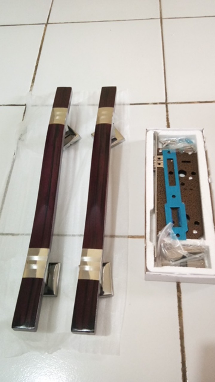 Paket Gagang Pintu Rumah 45 Cm Dan Body Kunci 1 Set Hemat Murah