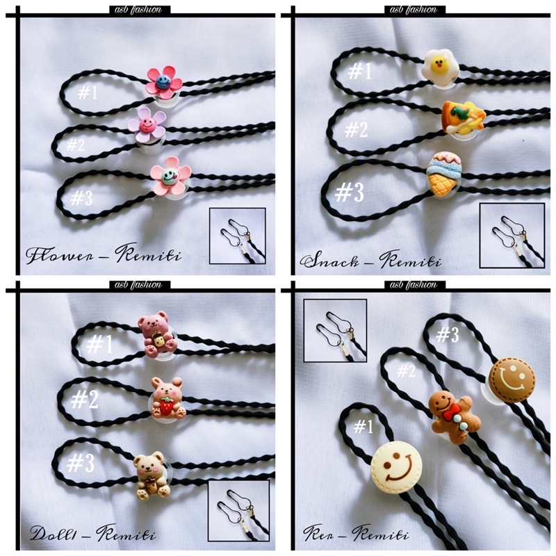 [PART1] Kalung Masker hijab 2in1 Karakter / Strap Masker Strecthy / Tali masker kalung strap masker